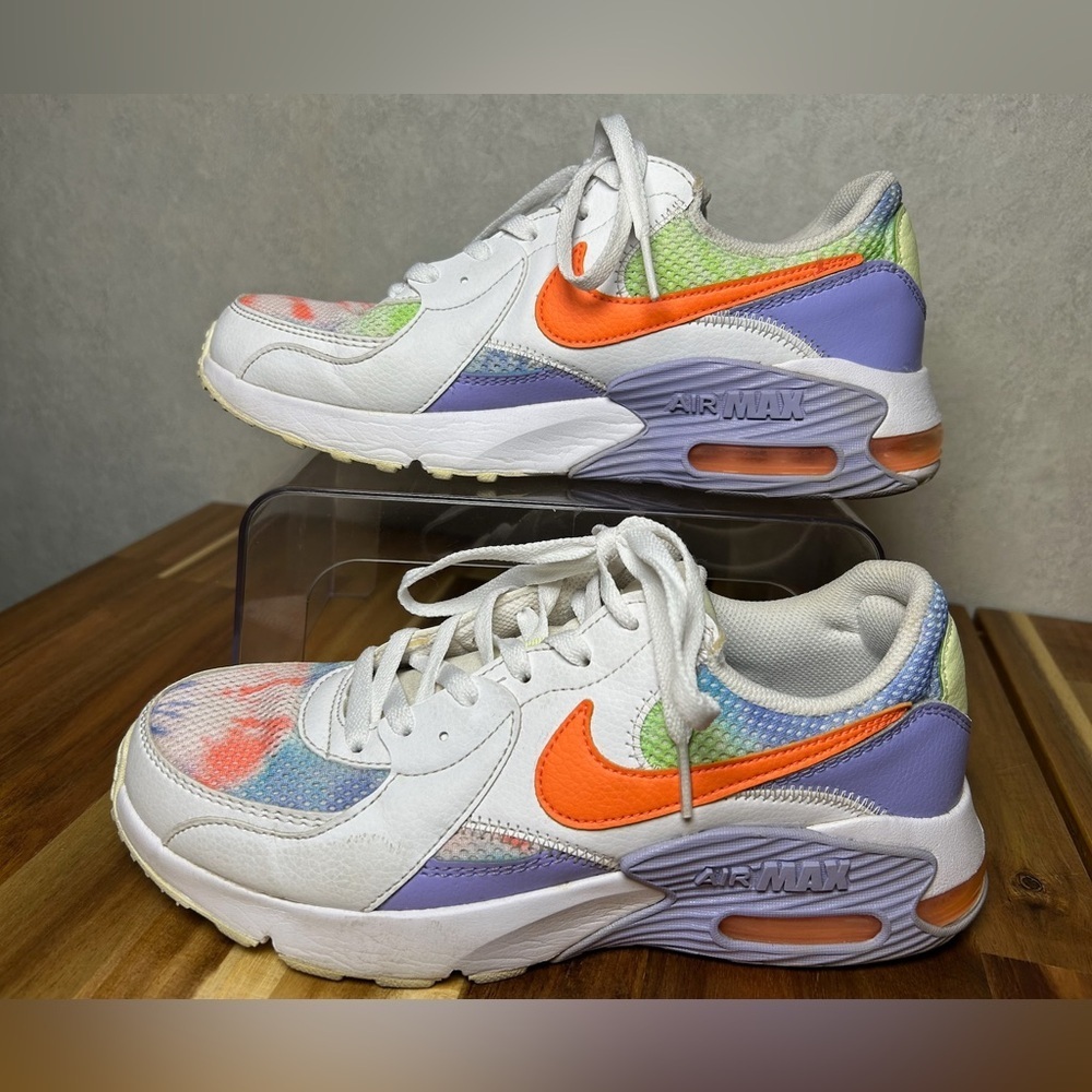 Nike Air Max Excee Bright Tie Dye Purple Orange White Lace Up Sneaker‎ Size 9 - Picture 3 of 8